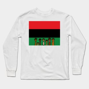 Pan African flag Juneteenth black freedom liberation Long Sleeve T-Shirt